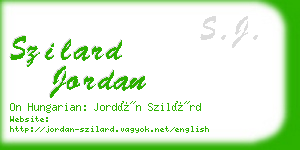 szilard jordan business card